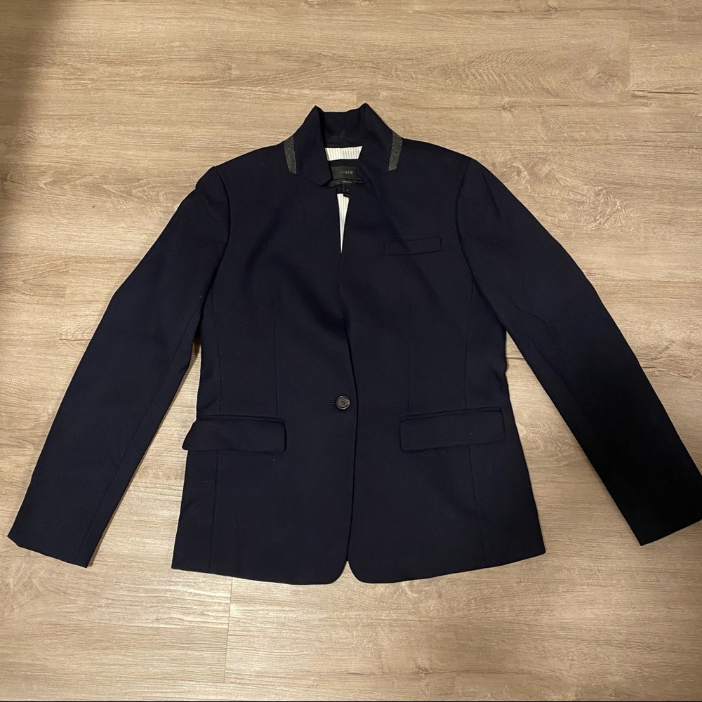 J. Crew Regent Blazer in Wool Flannel | Navy